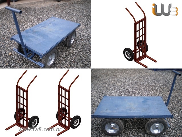 Foto - Carrinho de Carga  Plataforma Transporte