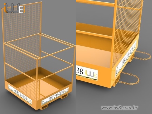 Foto - Plataforma de Segurança para Empilhadeira