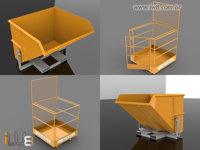 Foto - Plataformas Elevatórias para Empilhadeira