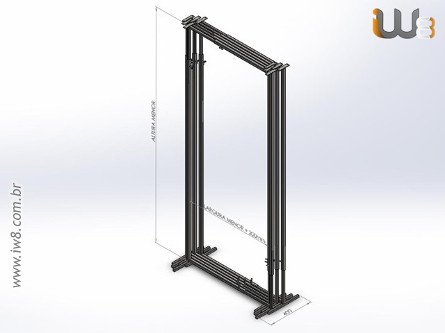 Foto - Quadro Metálico vão de Porta e Janela