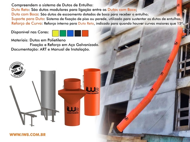 Foto - Tubo Coletor de Entulho para Construção Civil