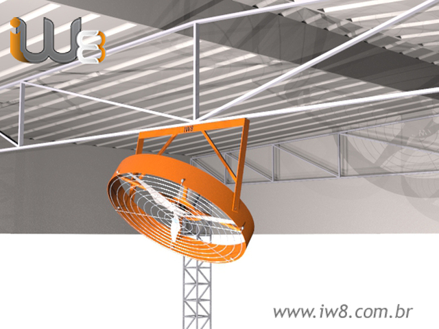Foto - Ventilador de Parede Tufão IW8-1000 para Ambientes Grandes