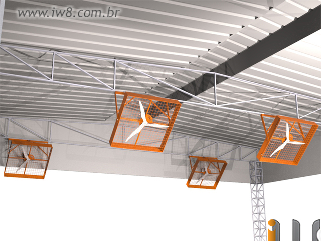 Foto - Ventiladores Industriais de Parede Grandes de 100cm