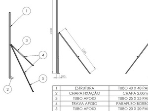 Foto - Escantilhão para Alvenarias