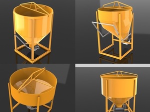 Foto - Balde para Transporte de Concreto com Grua