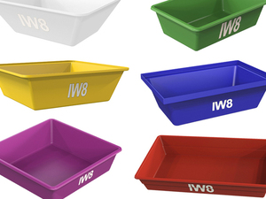 Foto - Bandejas para Massa de Pedreiro de Plástico Diversos Tamanhos Cores