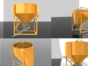 Foto - CAÇAMBA DE CONCRETO PARA GRUA