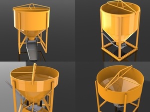 Foto - Caçamba para Descarga de Concreto com Grua