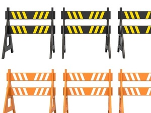 Foto - Cavalete de Plástico Desmontável Sinalização Segurança Viária Homens Trabalhando