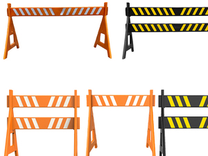 Foto - Cavalete Plástico Tipo A Desmontável para Sinalização de Trânsito Viário