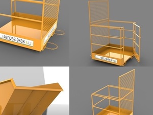 Foto - Cesto Gaiola Empilhadeira