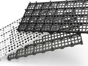 Foto - Deck para Box de Banheiro de Plástico Modular e Antiderrapante