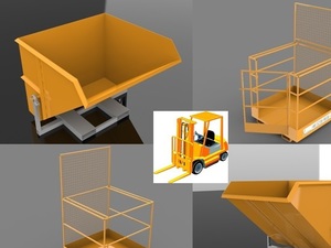 Foto - Empilhadeira Gaiola Cesto e Plataforma