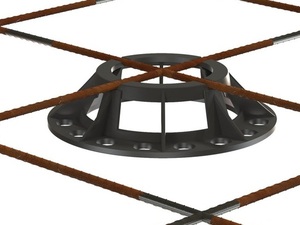 Foto - Espaçador de Concreto em PVC Reforçado para Ferragens de Pisos Industriais