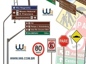 Foto - Fabricação de Placas de Sinalização de Trânsito Grupo IW8 Garante Qualidade