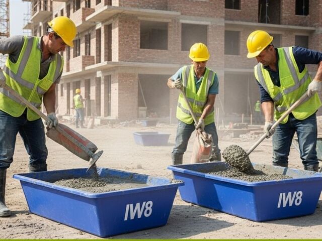 Foto - Masseira plástica IW8 robustez e praticidade para obras e usos diversos