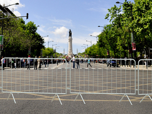 Foto - Organizador de Fila Metálico para Contenção Isolamento de Público Festas Eventos