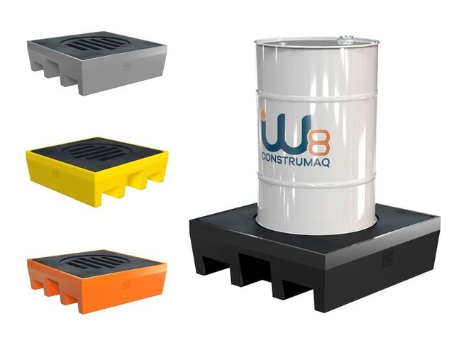 Foto - Pallet de Contenção para 1 Tambor 100 Litros