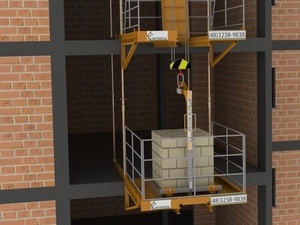 Foto - Plataforma de Carga e Descarga para Obra