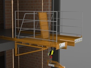 Foto - Plataforma de Descarga na Laje com Grua