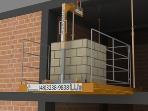 Foto - Plataforma para Descarga no Andar com Gruas