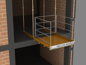 Foto - Plataformas para Descarga de Materiais na Obra