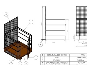 Foto - Projeto Gaiola Empilhadeira