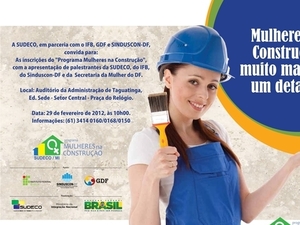 Foto - sudeco mulheres construção civil