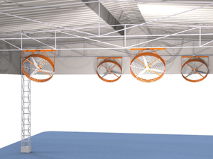 Foto - Ventilador de Aviário para Granja de Frango e Compost Barns