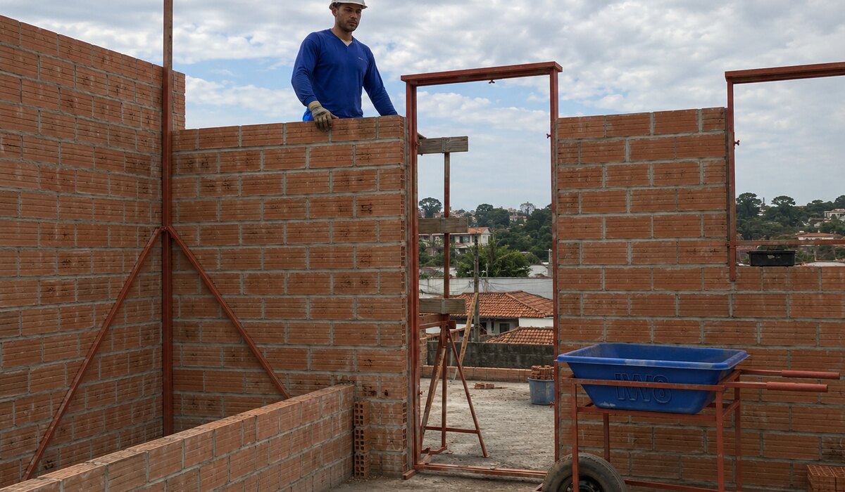 Escantilh&atilde;o para Alvenaria Estrutural e Veda&ccedil;&atilde;o
