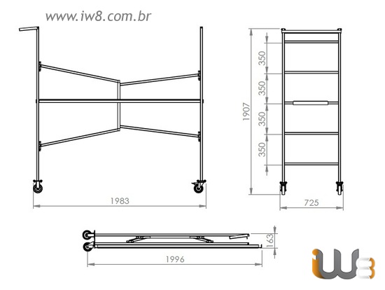 Andaime para Lugares Estreitos