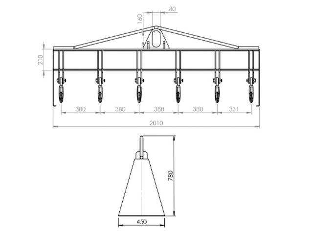 Balancim de Elevação 10ton 2m Guindaste