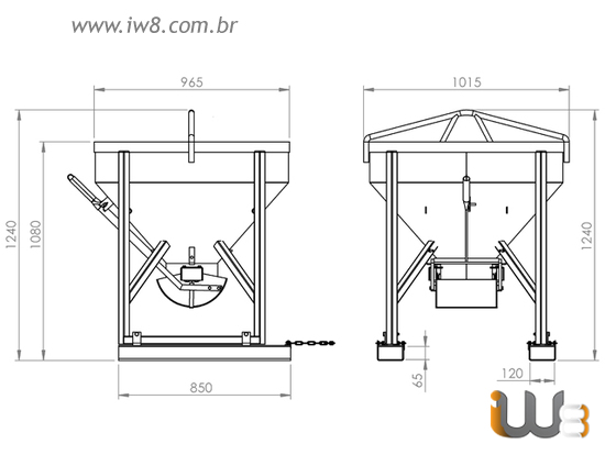 Balde 300 Litros para Manipulador