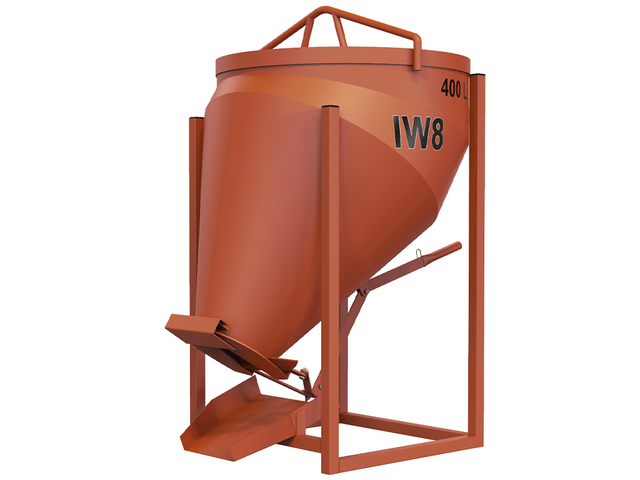 Balde Concretagem Grua 400l lateral