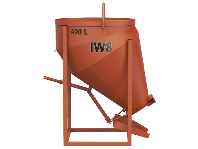 Balde de Ferro Grua 400l lateral