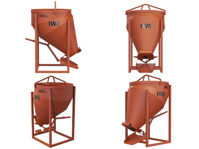 Balde de Obra Grua 400l lateral