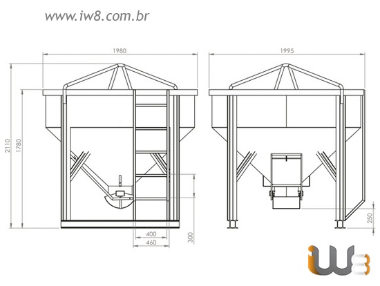 Balde para Concreto 2000 Litros