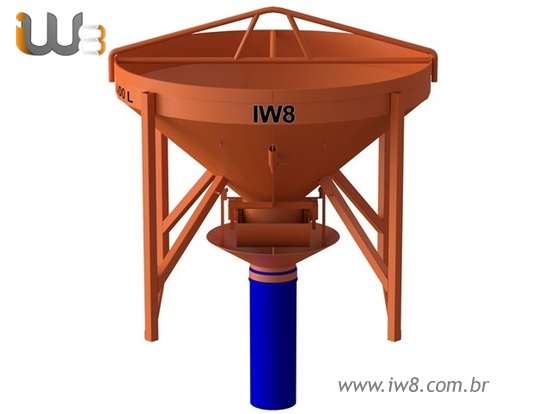 Balde para Concreto de Grua com Mangueira
