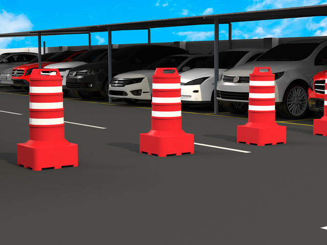 Balizador Cilíndrico com Refletivo Canalizador