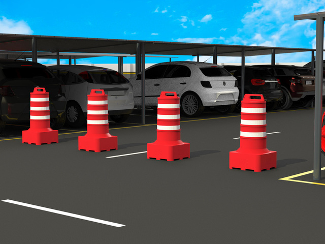 Balizadores Trânsito Cilindro Canalizador