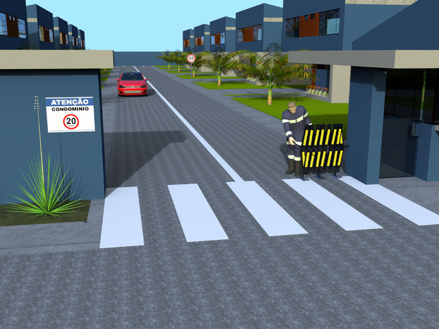 Barreira de Sinalização Retrátil Sanfonada