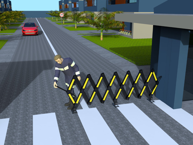 Barreira de Sinalização Sanfonada Refletiva