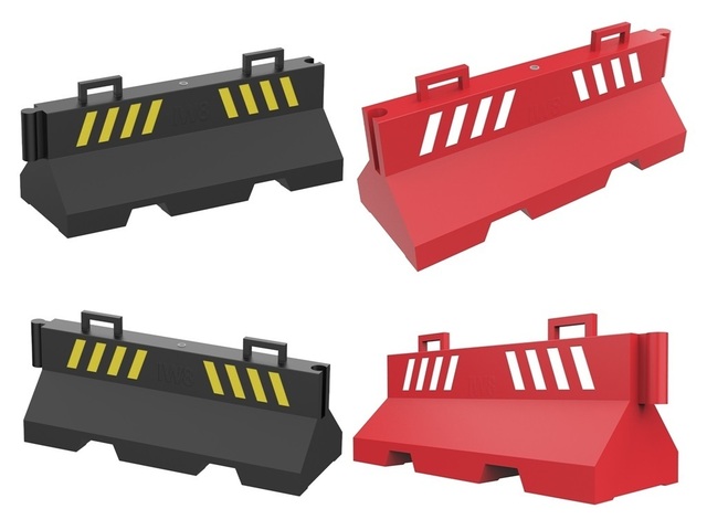 Barreira Jersey de Plástico Sinalização