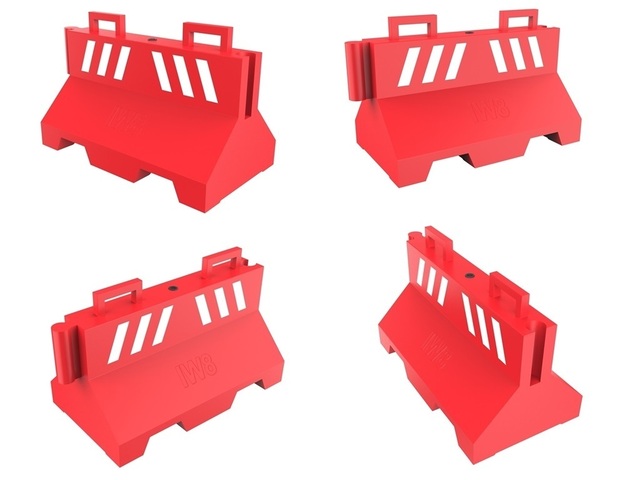 Barreira Plástica Monobloco Refletivo Tráfego de Vias