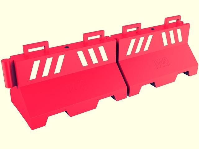 Barreira Plástica Sinalização Trânsito Tráfego Viário