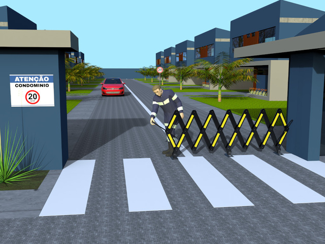 Barreiras Pantográficas Sanfonadas Sinalização