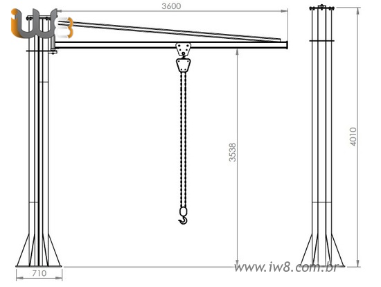 Braço Giratório para Carga