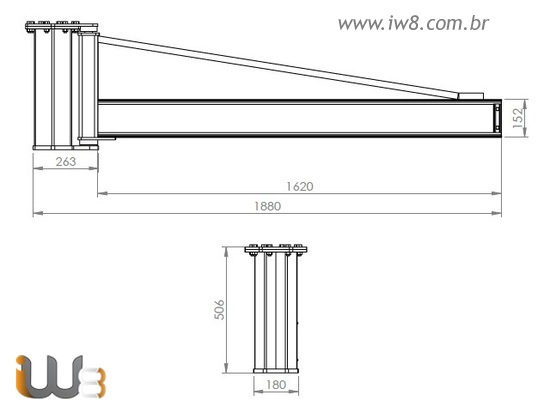 Braço Giratório para Talha Manual ou Elétrica 1500kg