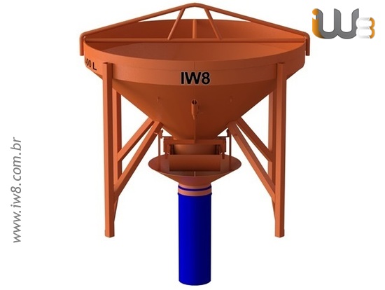 Caçamba de Concreto para Grua com Mangueira