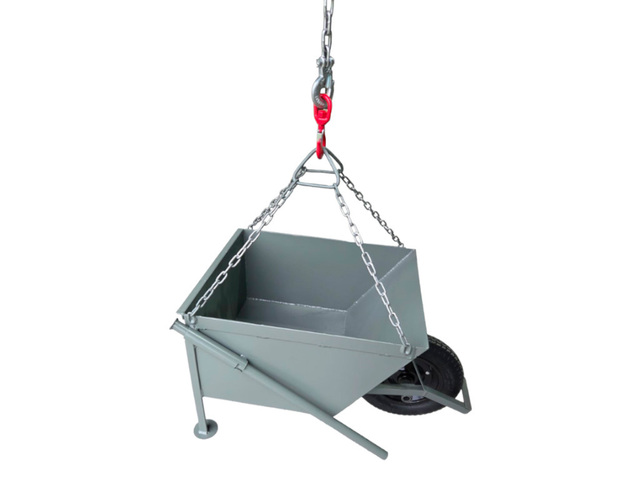 Caçamba para Guincho Carrinho 75L 150kg Alça Içamento Concreto